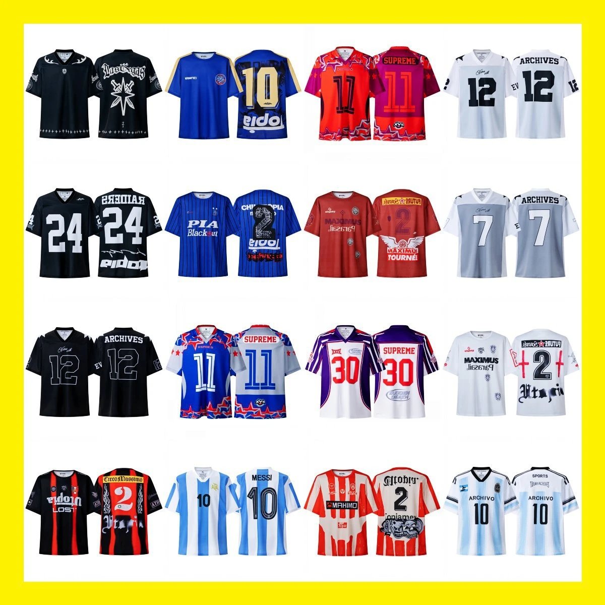 Vintage-style football jerseys
