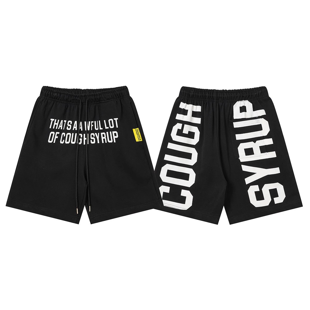 Unbranded Shorts Graphic Print Drawstring — T 2500#shorts black-white