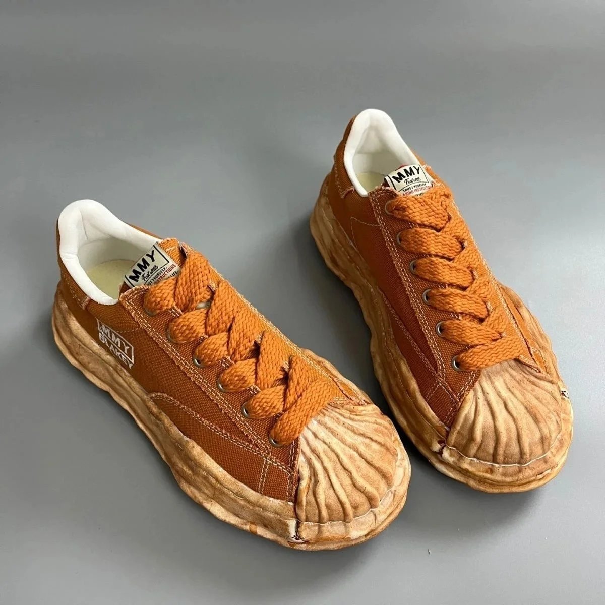 AMMY Sneakers Frayed canvas shell-toe platform — 25