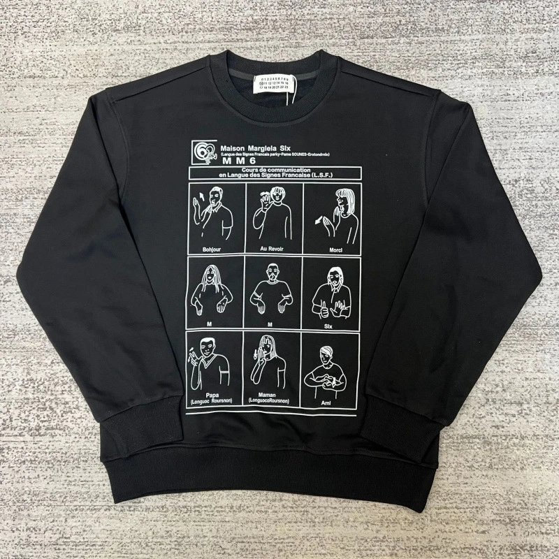 Maison Margiela Hoodies & Sweatshirts MM6 Logo Print Crewneck Sweatshirt — 54