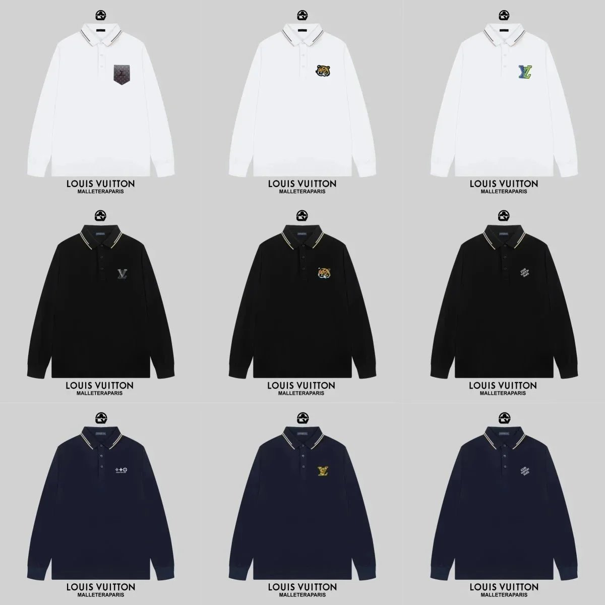 Louis Vuitton Malletier Paris White Long-Sleeve Polo Shirt - 2