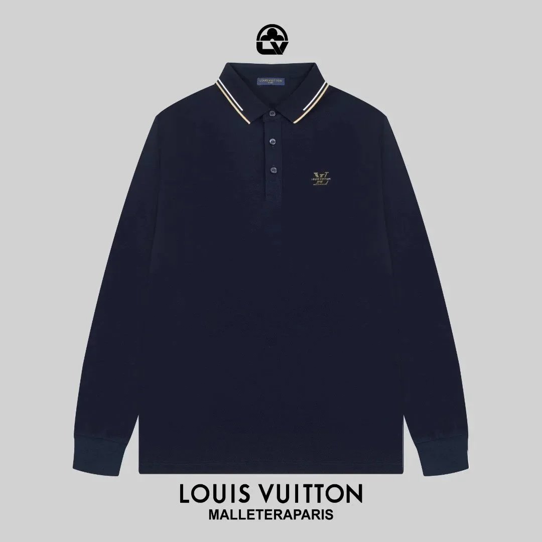 Louis Vuitton Malletier Paris White Long-Sleeve Polo Shirt - 9