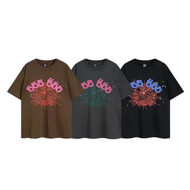 Sp5der T-Shirts Spiderweb Graphic Short-Sleeve T-Shirt product detail image 12