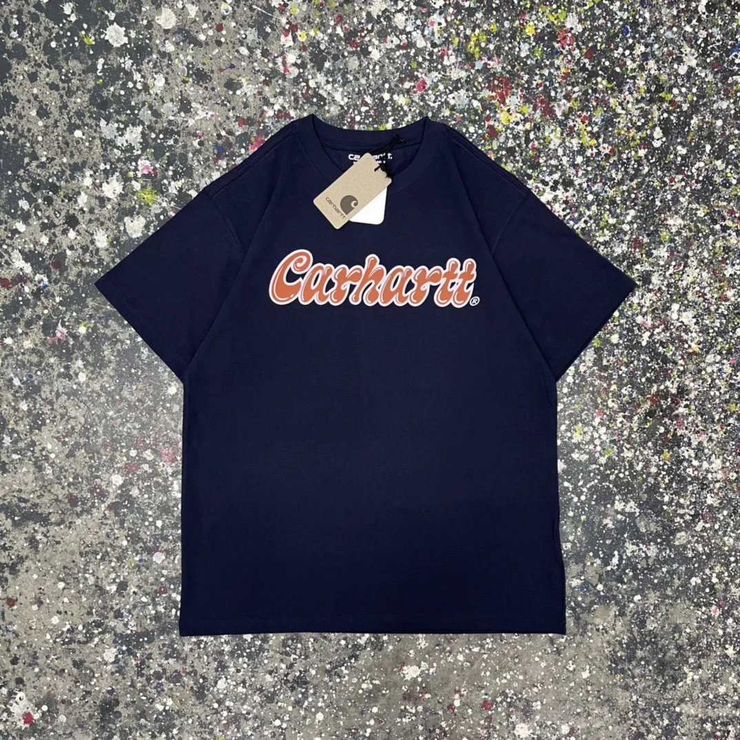 Carhartt T-Shirts Short-Sleeve Graphic Logo T-Shirt — 022 Dark blue