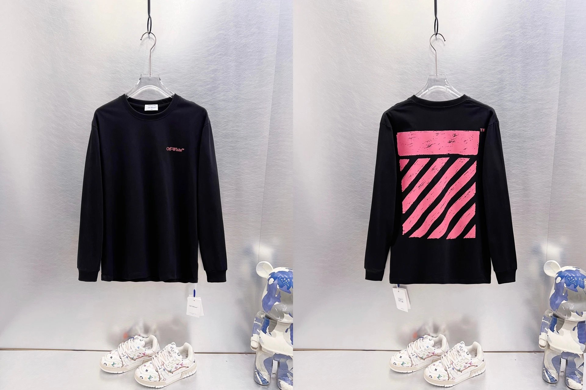 Off-White T-Shirts Long-Sleeve Graphic Arrow T-Shirt — 9633 Black
