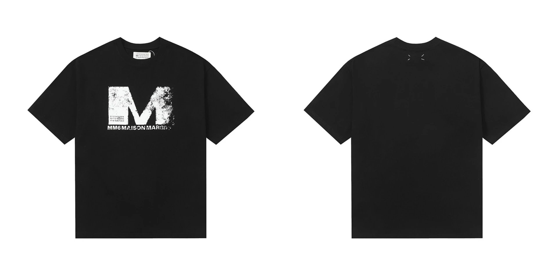 Maison Margiela T-Shirts Numeric logo graphic short-sleeve T-shirt — 876 black