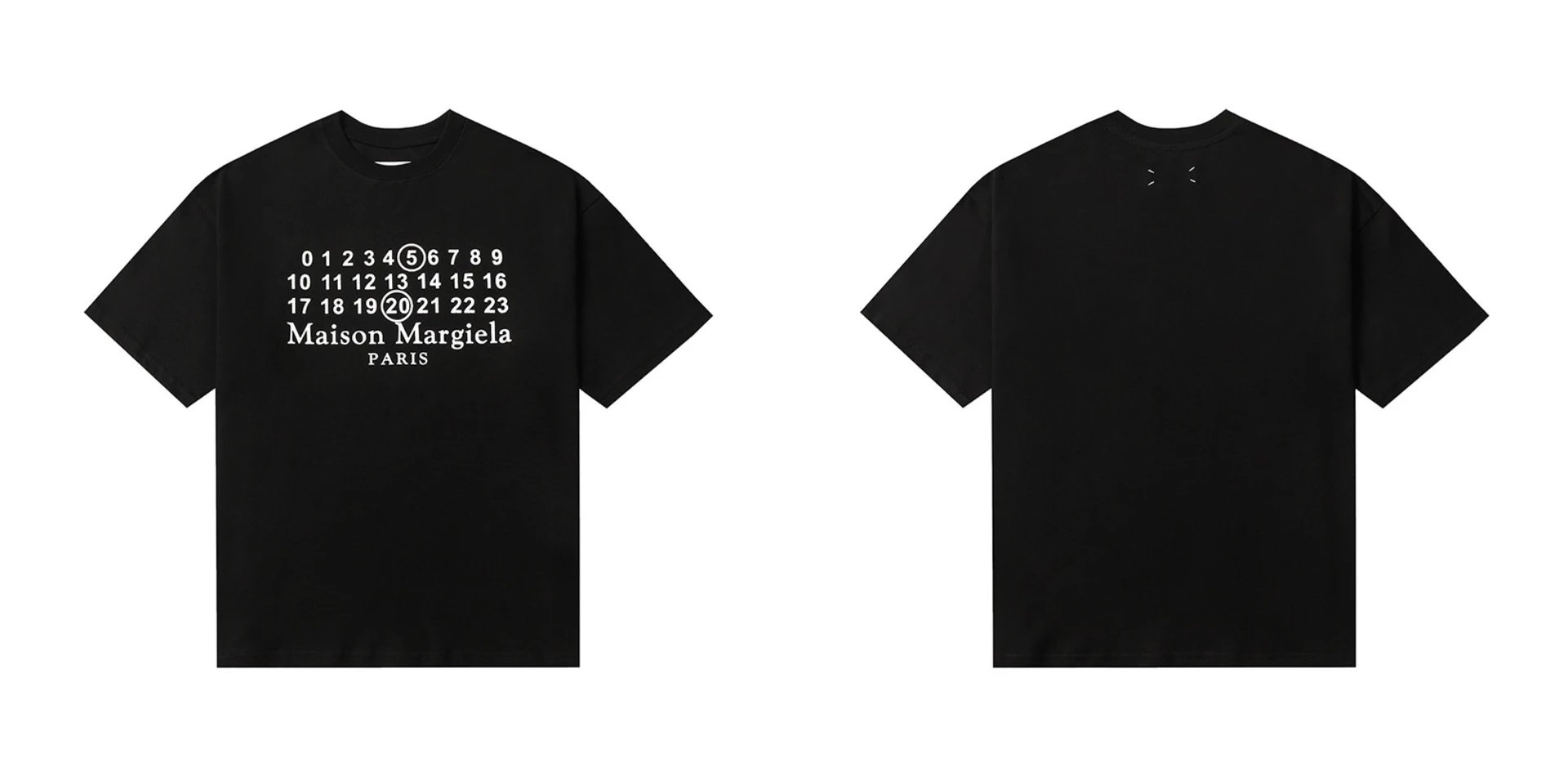 Maison Margiela T-Shirts Numeric logo graphic short-sleeve T-shirt — 824 black