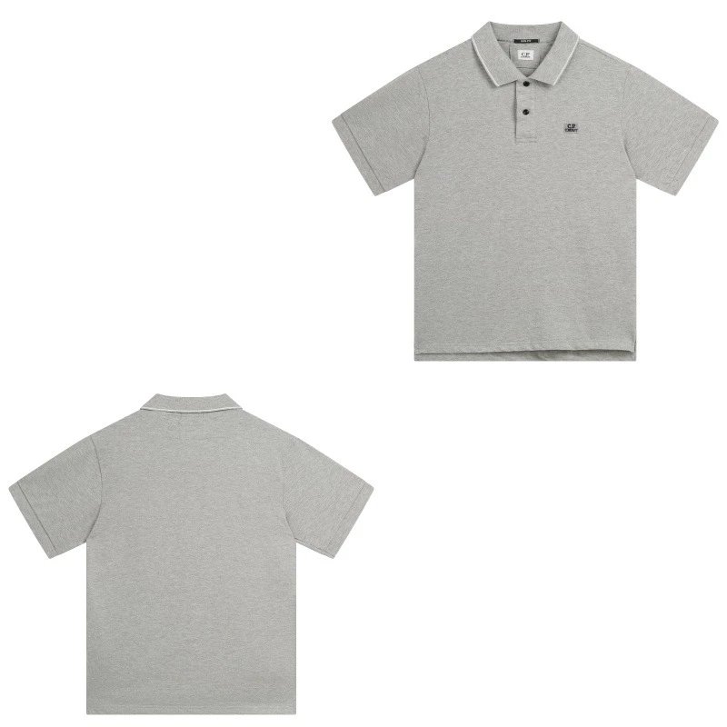 C.P. Company Shirts Short-Sleeve Polo Shirt — 018 gray