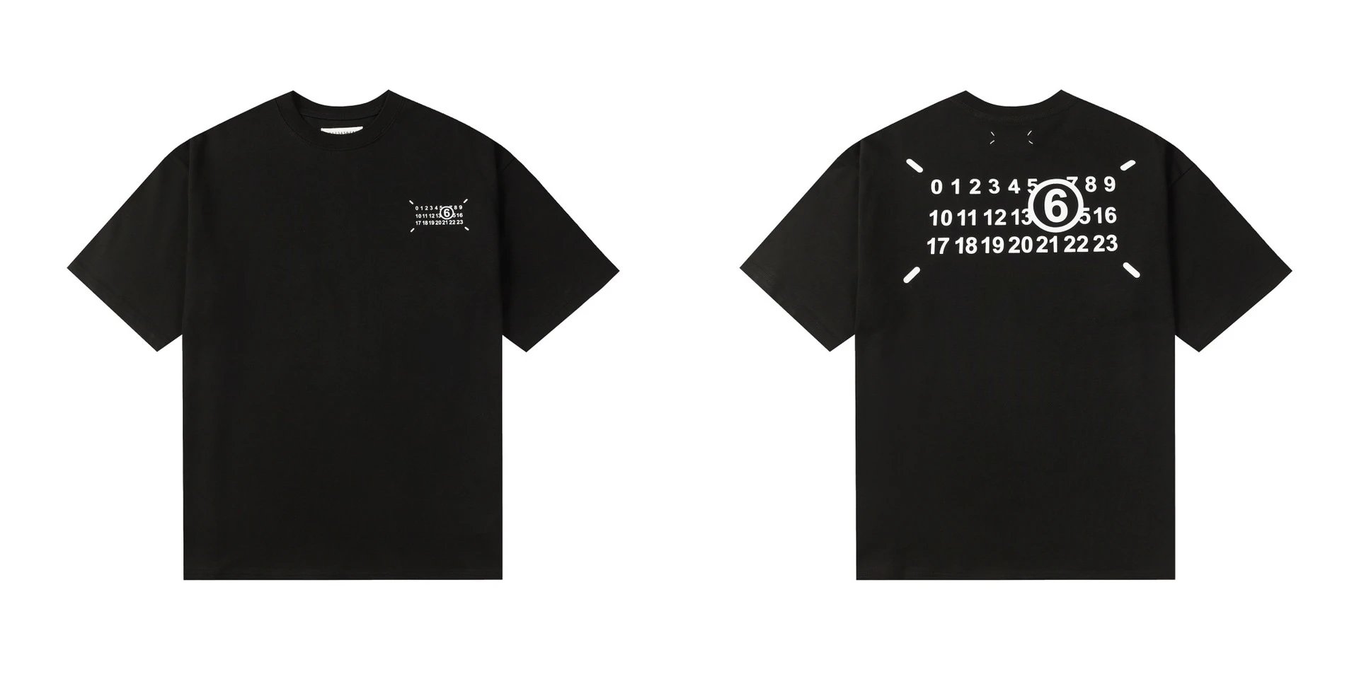 Maison Margiela T-Shirts Numeric logo graphic short-sleeve T-shirt — 699 black