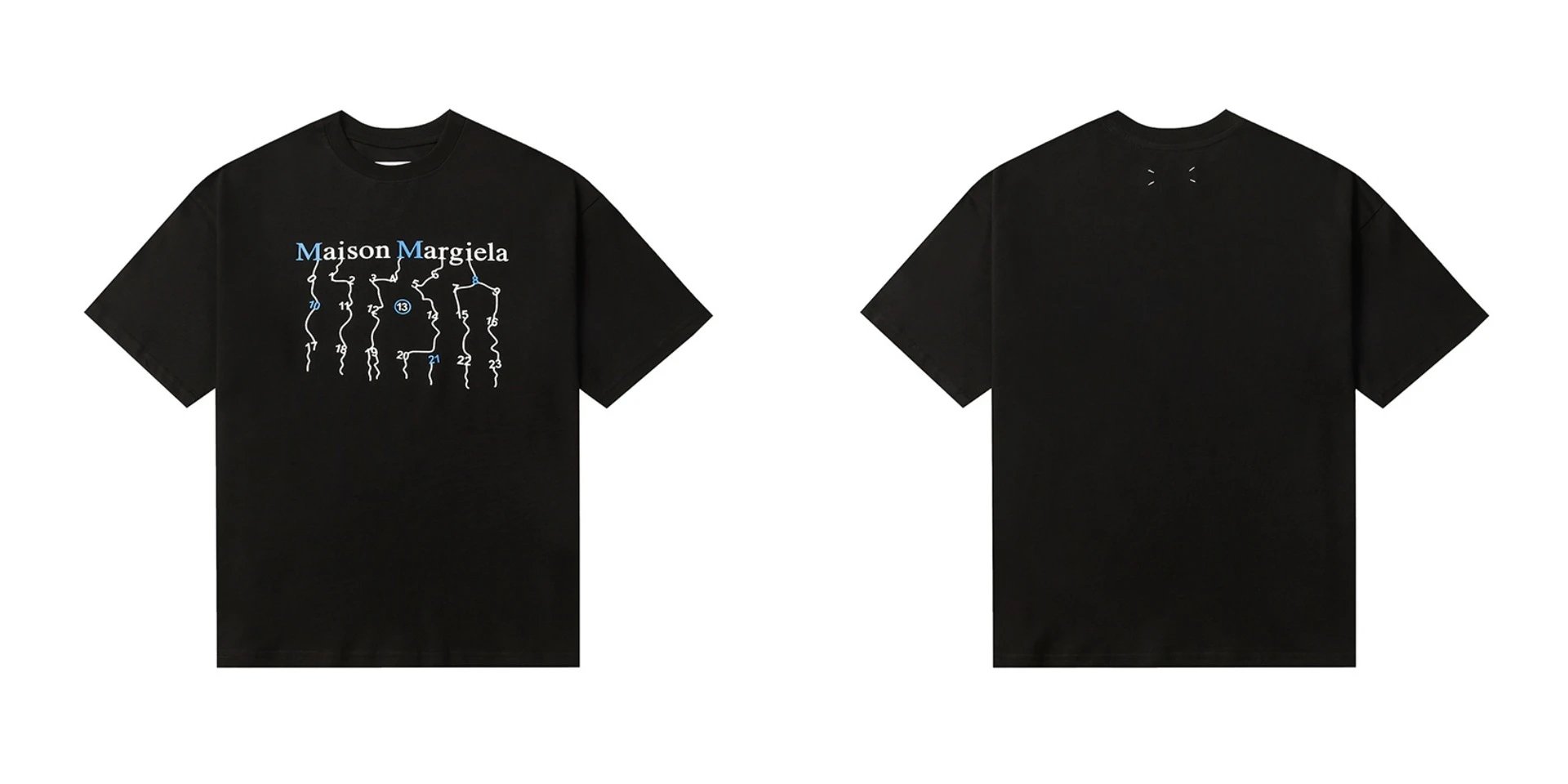 Maison Margiela T-Shirts Numeric logo graphic short-sleeve T-shirt — 808 black