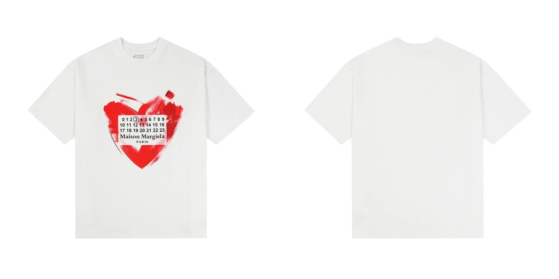 Maison Margiela T-Shirts Numeric logo graphic short-sleeve T-shirt — 695 white