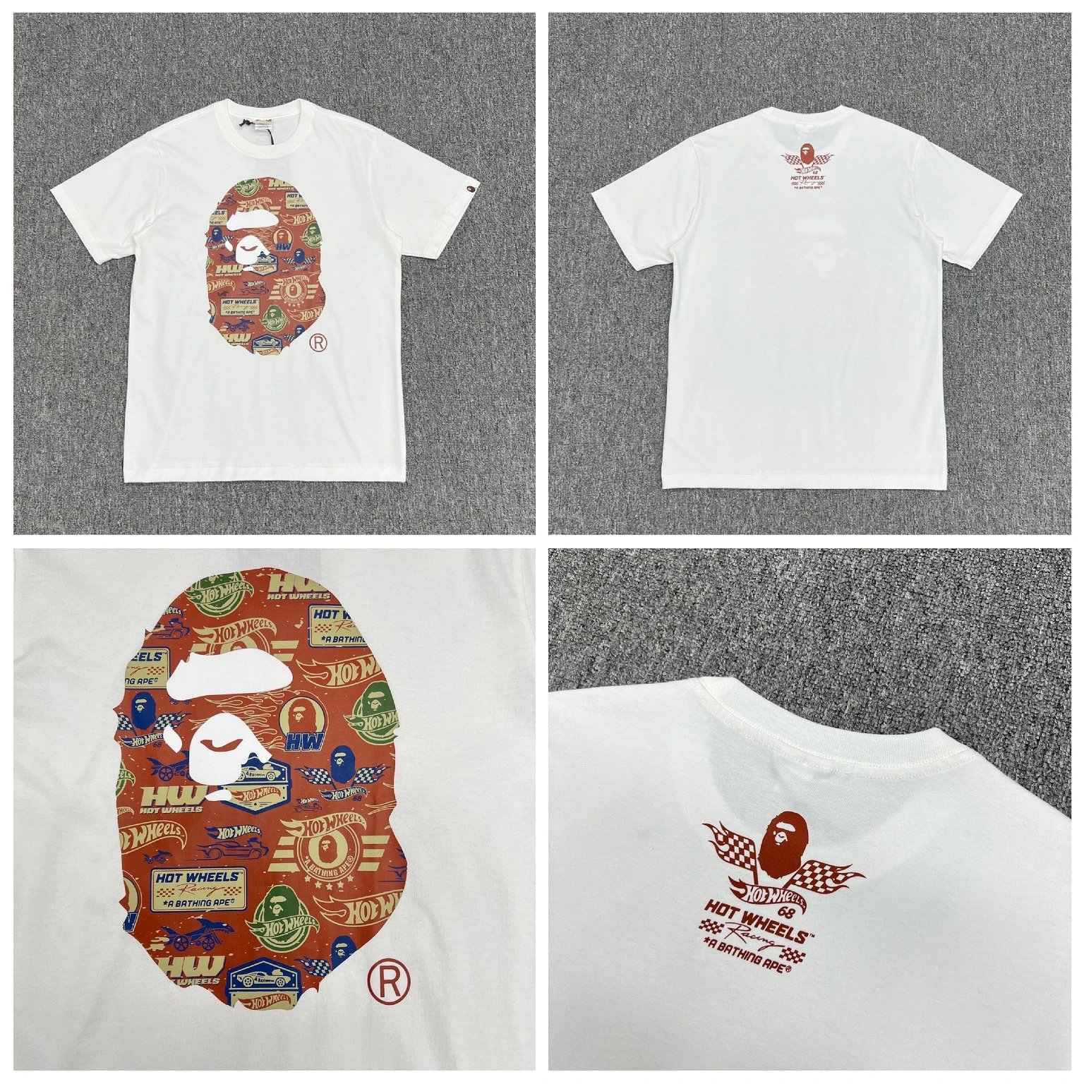 BAPE T-Shirts Short-Sleeve Graphic T-Shirt — XX323 white