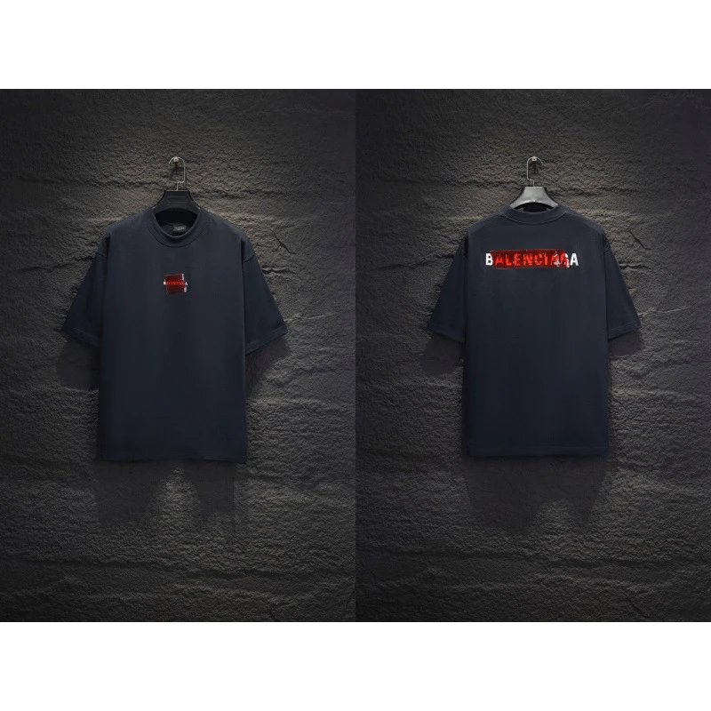 Balenciaga T-Shirts Oversized Logo-Print Short-Sleeve T-Shirt — 19