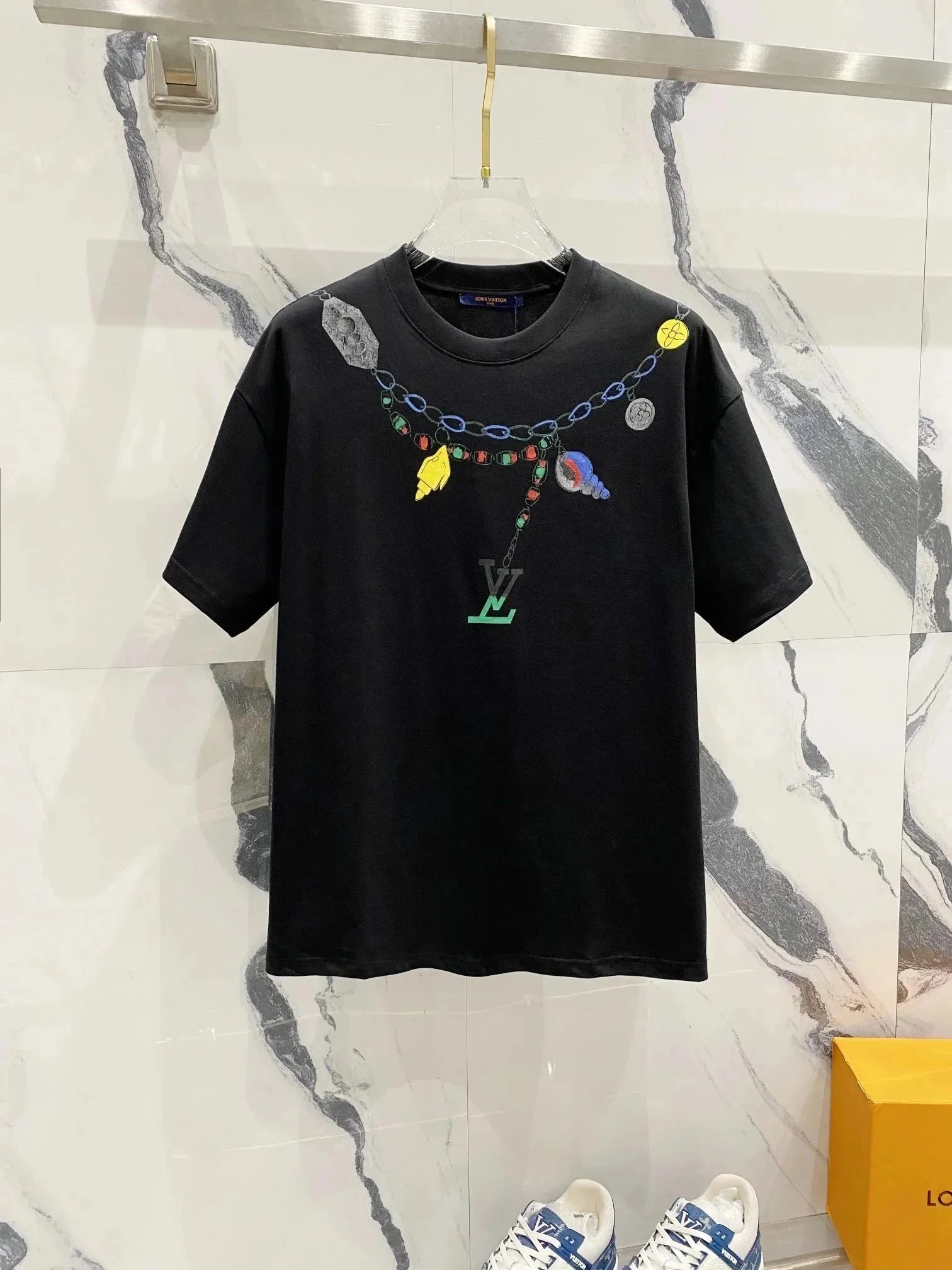 Louis Vuitton T-Shirts Short-Sleeve Logo Print T-Shirt — 51
