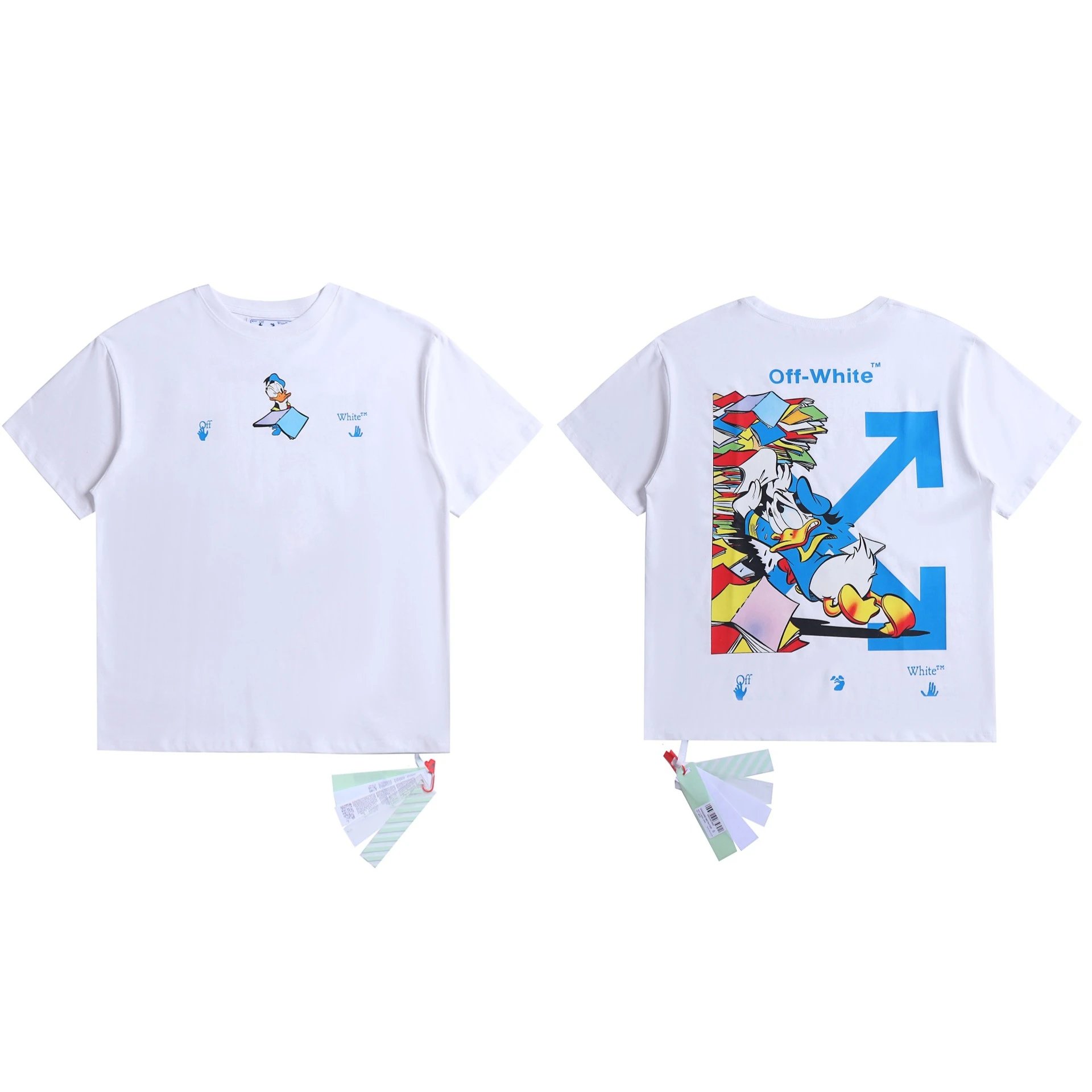 Off-White T-Shirts Graphic Print — 2099 white