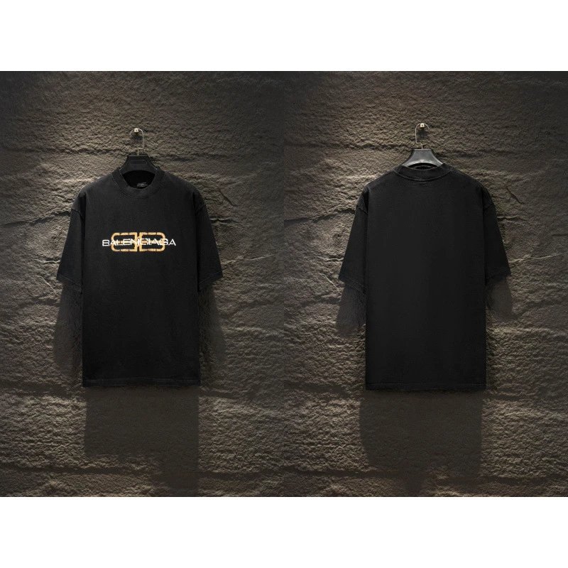 Balenciaga T-Shirts Oversized Logo-Print Short-Sleeve T-Shirt — 15