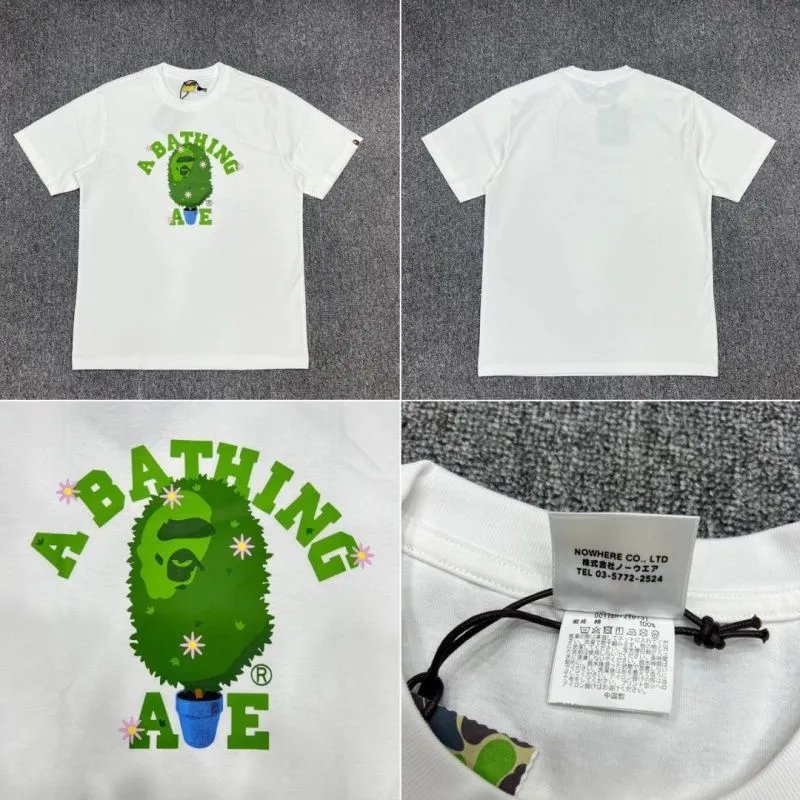 A Bathing Ape T-Shirts Head Graphic T-Shirt — white 022