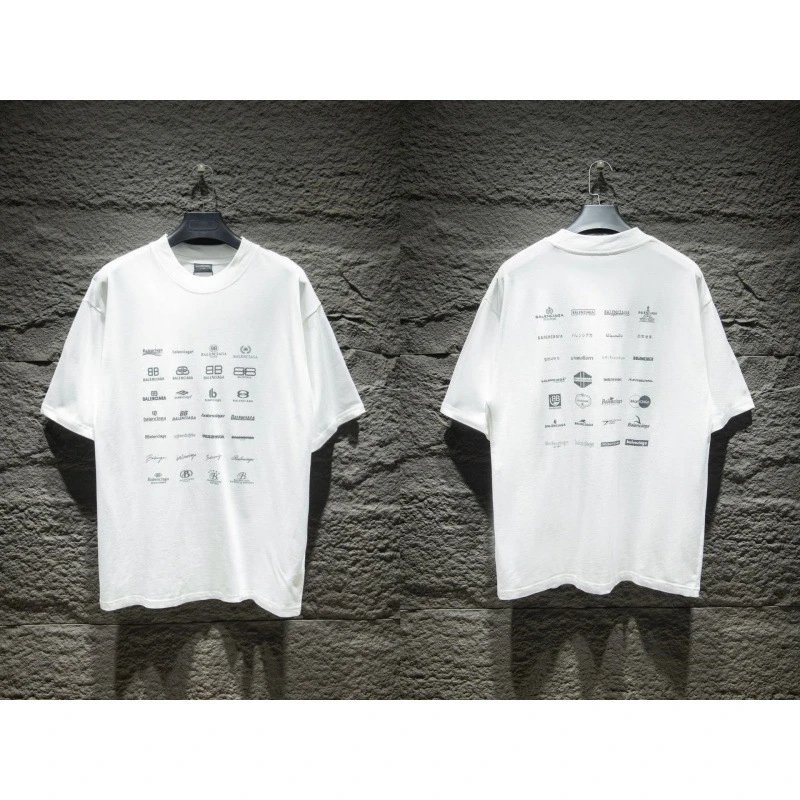 Balenciaga T-Shirts Oversized Logo-Print Short-Sleeve T-Shirt — 39
