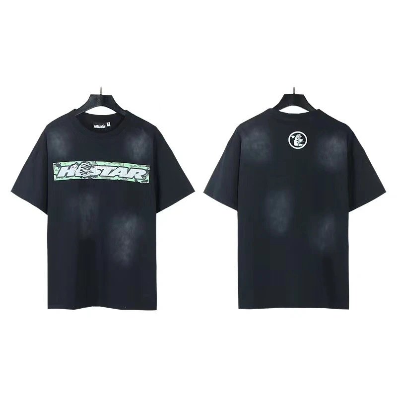 Hellstar T-Shirts Washed graphic T-shirt — 678 Washed old black
