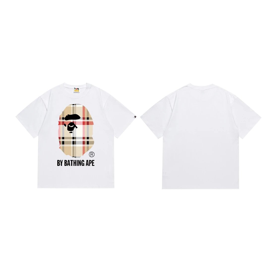 BAPE T-Shirts Short-Sleeve Ape Head Graphic — 178 white