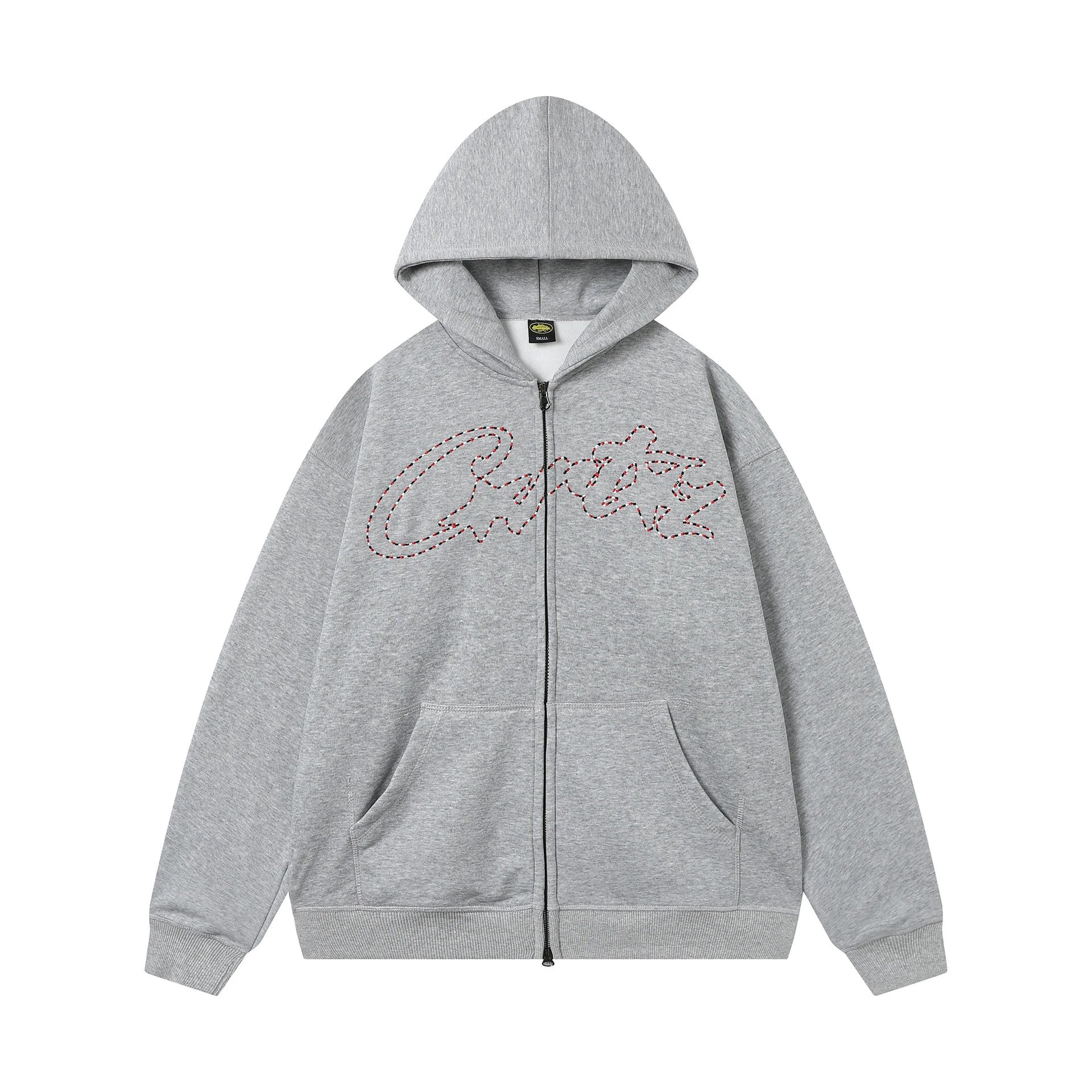 Corteiz Hoodies & Sweatshirts Zip-up hooded sweatshirt with embroidered chest emblem image 3