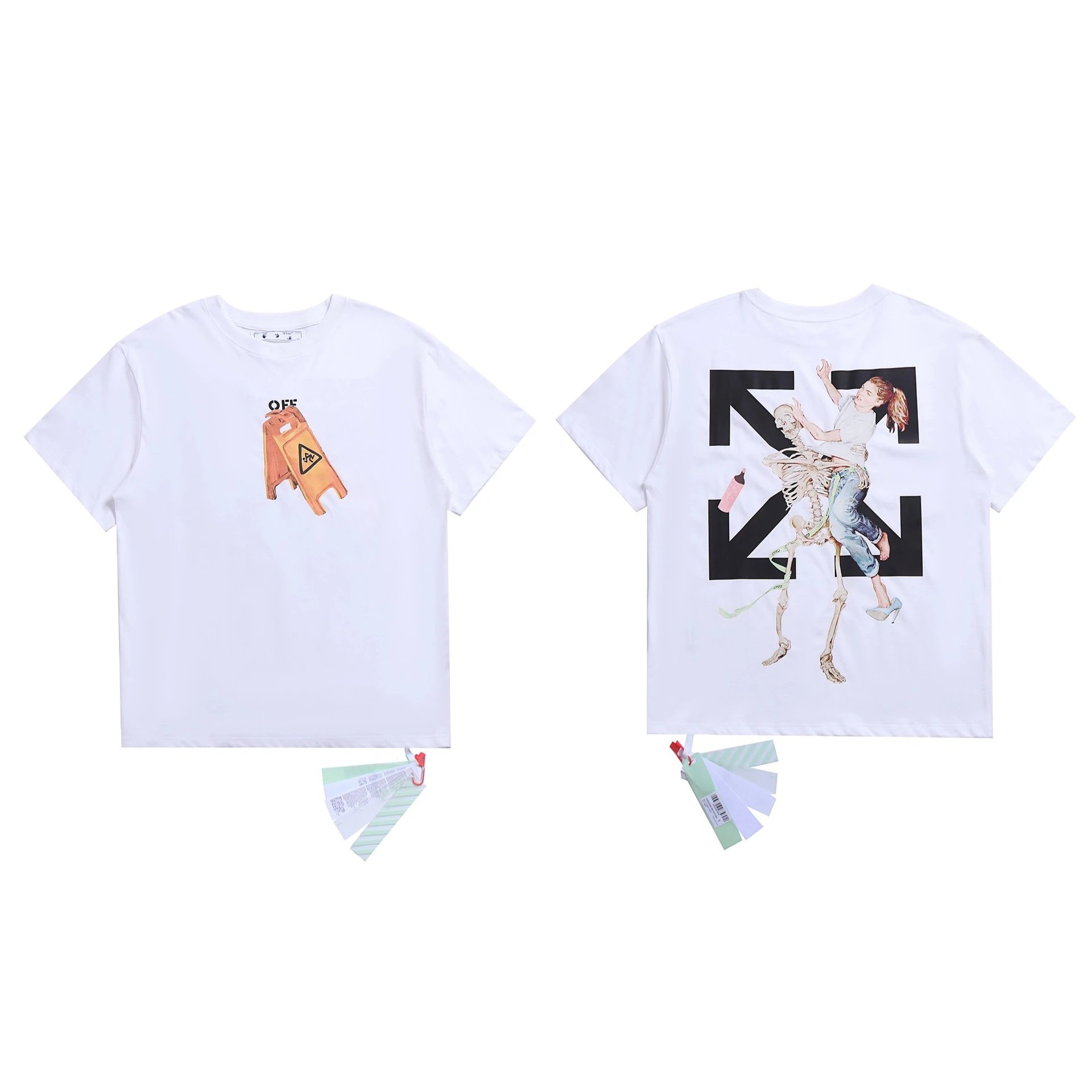Off-White T-Shirts Graphic Print — 2102 white