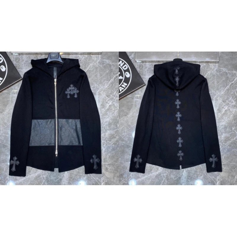 Chrome Hearts Hoodies & Sweatshirts Zip-Up with Cross Graphics — 8169 black