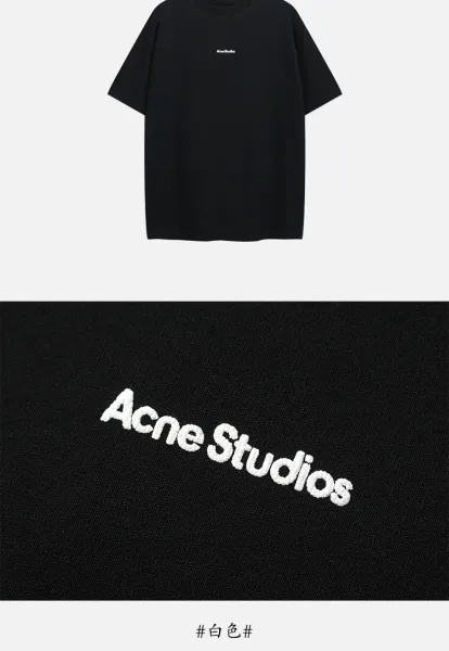Acne Studios Logo Print White T-Shirt - 17