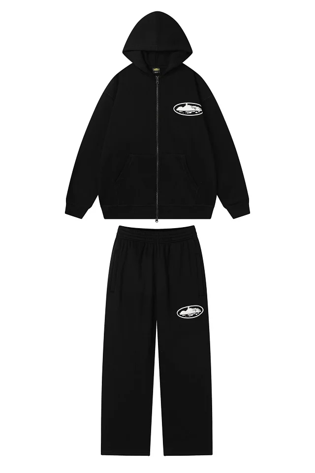 Corteiz Hoodies & Sweatshirts Zip-up hooded sweatshirt with embroidered chest emblem product detail image 22