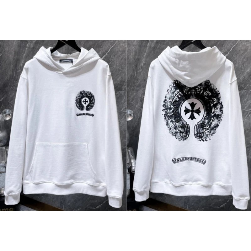 Chrome Hearts Hoodies & Sweatshirts Cross Graphic Pullover Hoodie — 8810 white
