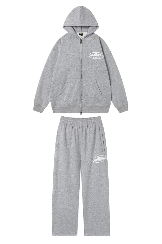 Corteiz Hoodies & Sweatshirts Zip-up hooded sweatshirt with embroidered chest emblem product detail image 23