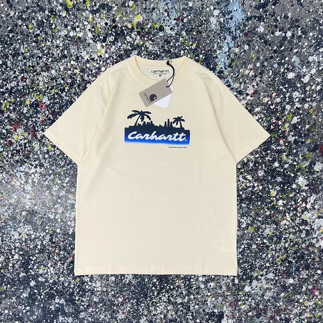 Carhartt T-Shirts Short-Sleeve Graphic Logo T-Shirt — 017 Apricot color