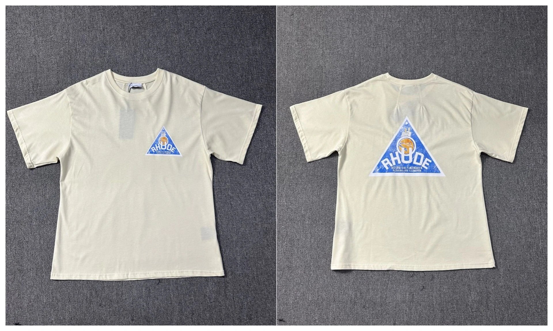 Rhude T-Shirts Tiger Graphic — 1226 Beige apricot