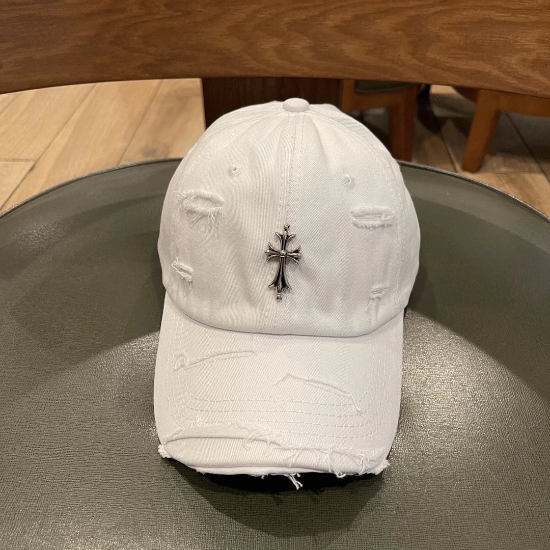 Design Distressed Flower Embroidery Baseball Cap Beige - 14