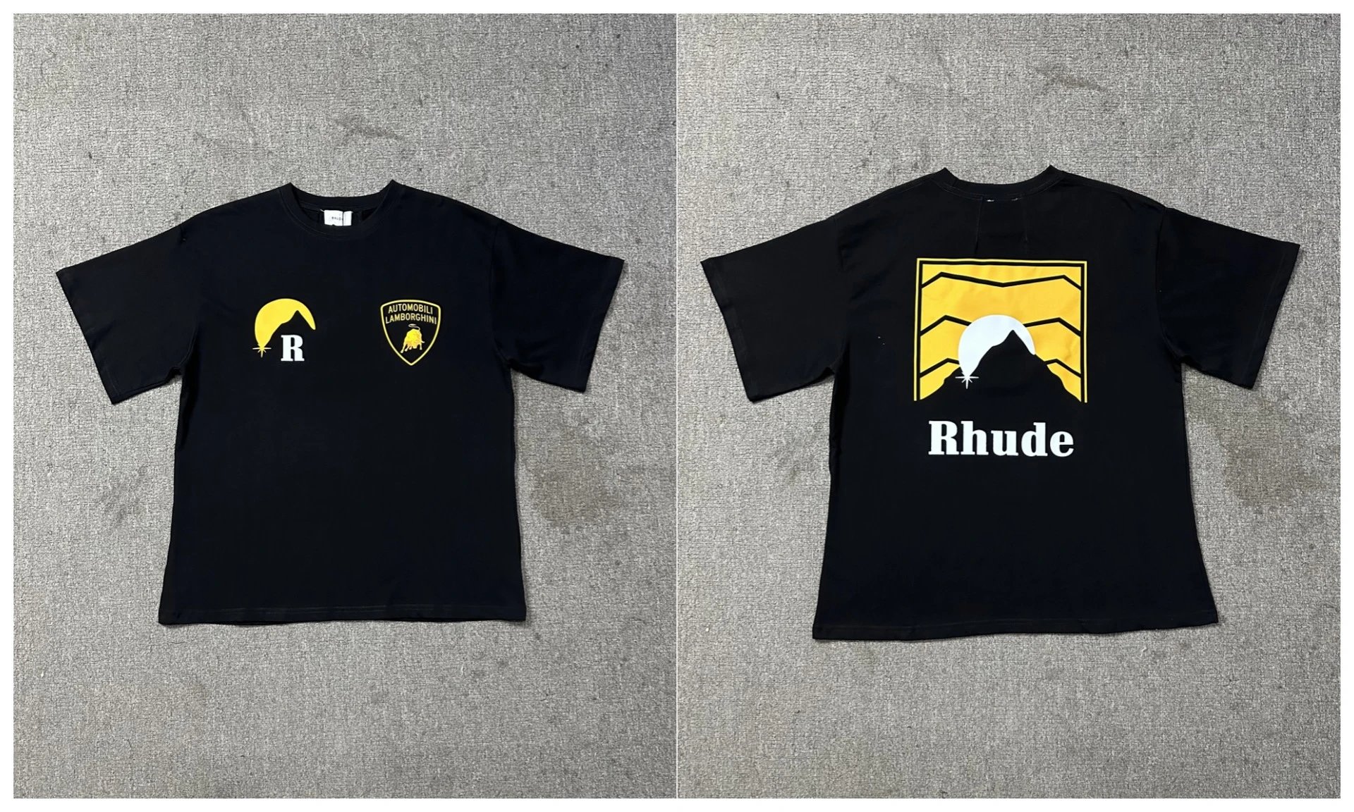 Rhude T-Shirts Graphic Print — 1231 black
