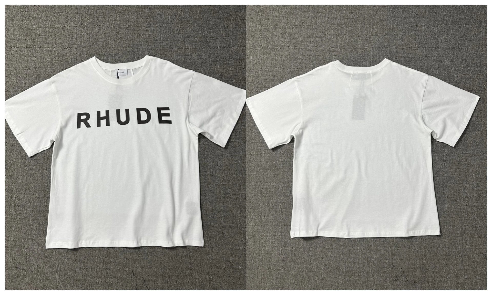 Rhude T-Shirts Tiger Graphic — 1216 white