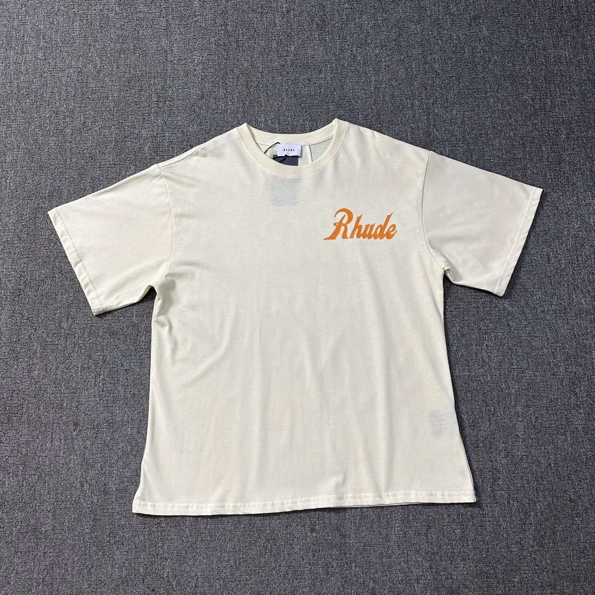 Rhude T-Shirts Graphic Print — 1235 Beige apricot