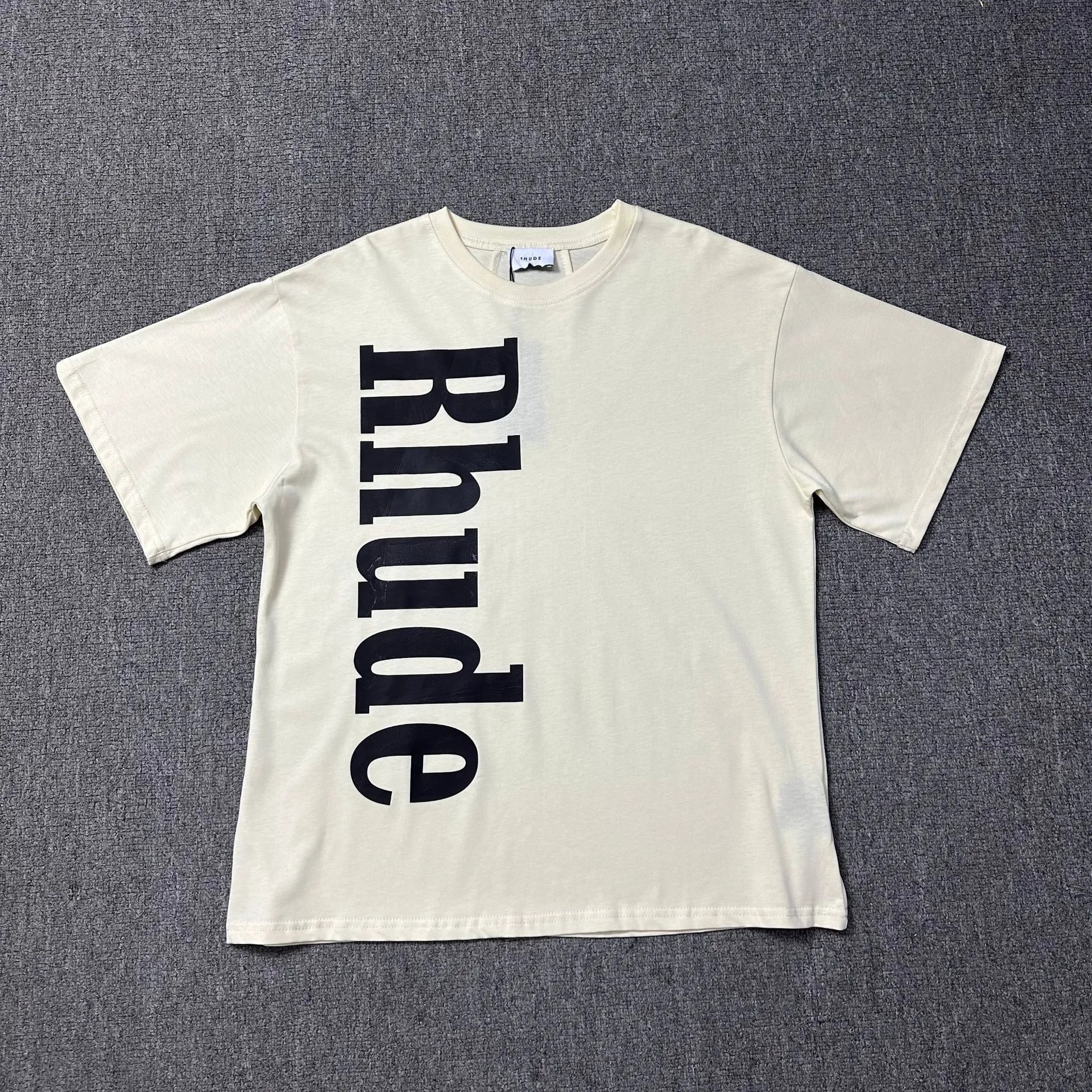 Rhude T-Shirts Graphic Print — 1237 Beige apricot