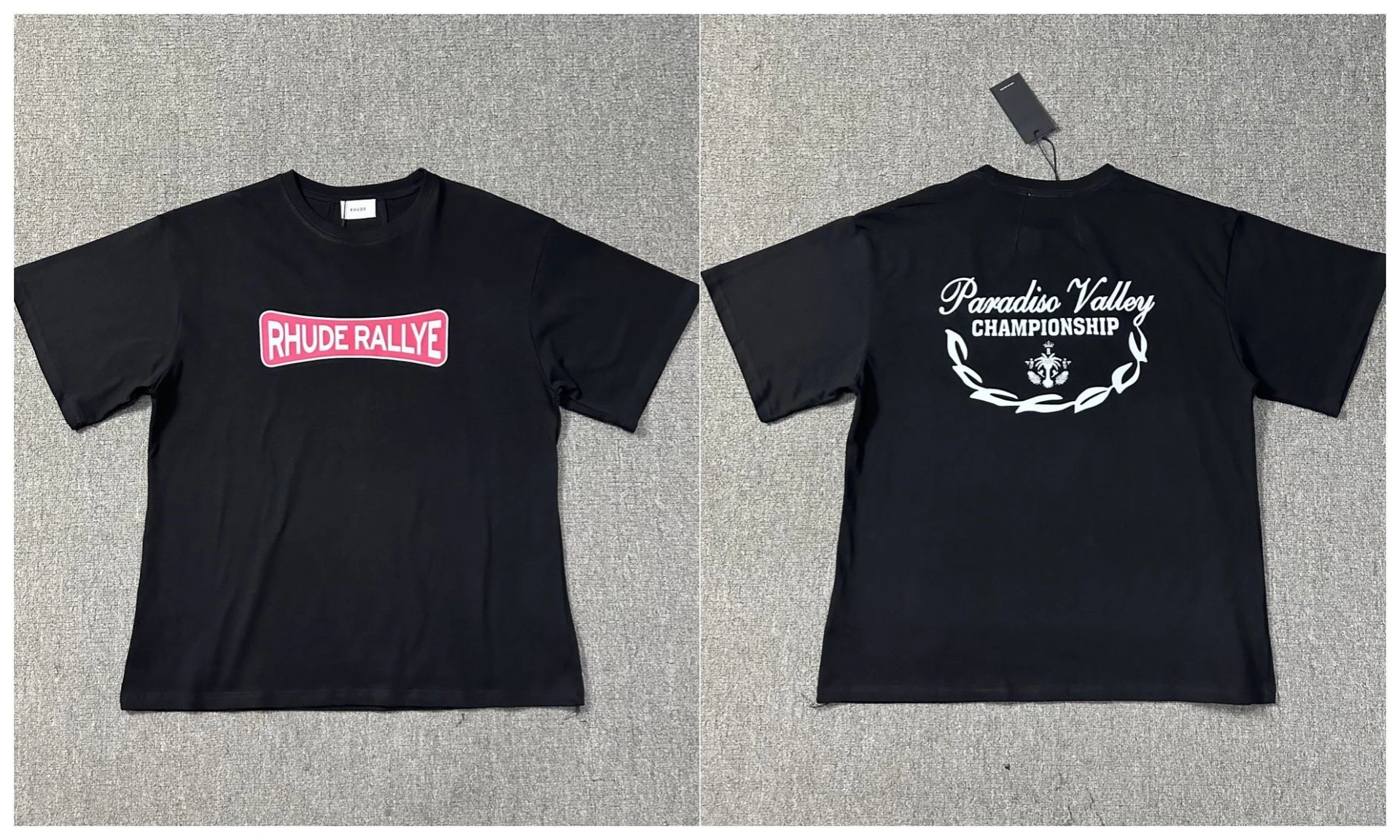 Rhude T-Shirts Tiger Graphic — 1225 Black