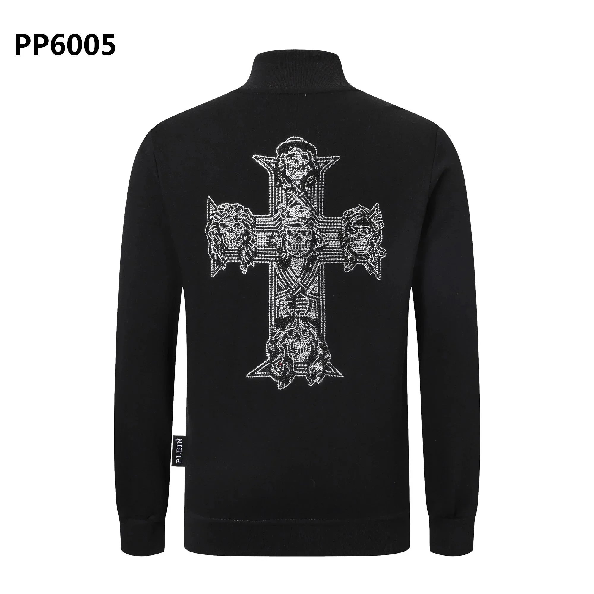 Philipp Plein Knitwear Ribbed Turtleneck Skull Embellished Sweater — 28 black 005