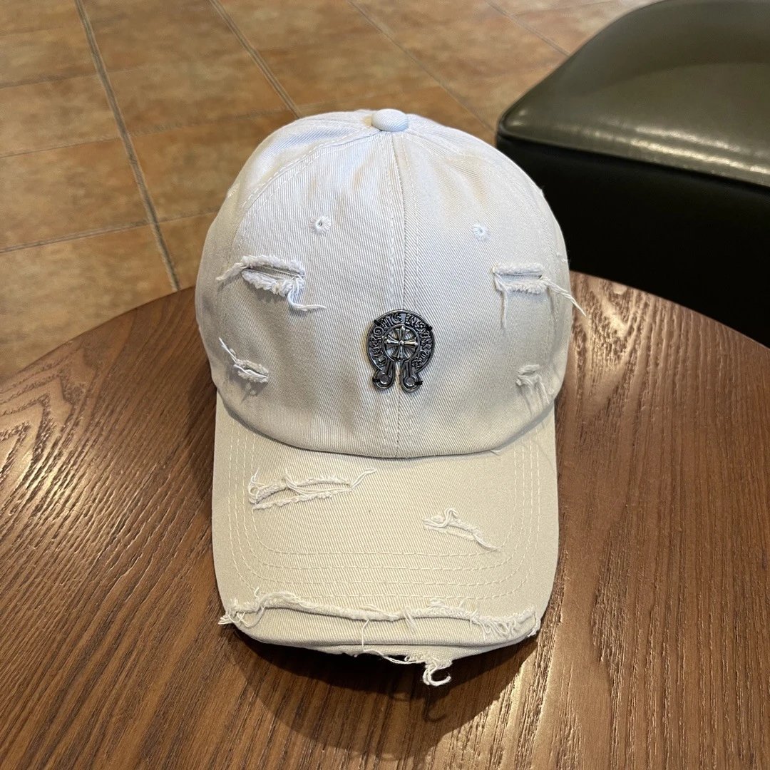 Design Distressed Flower Embroidery Baseball Cap Beige - 31