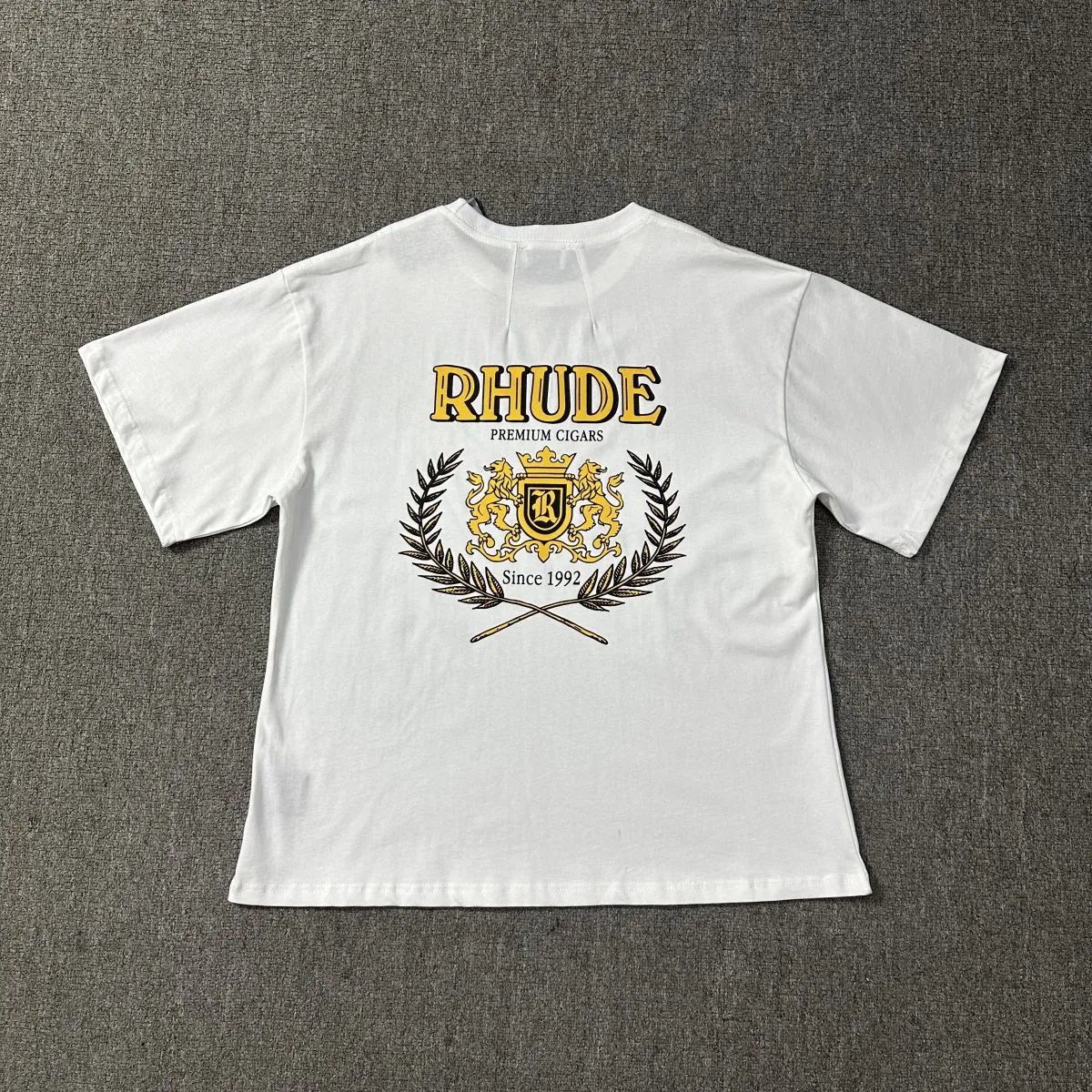 Rhude T-Shirts Graphic Print — 1229 white