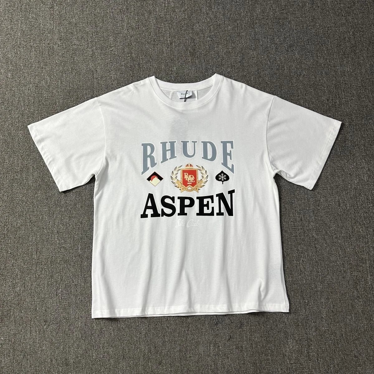Rhude T-Shirts Graphic Print — 1230 white