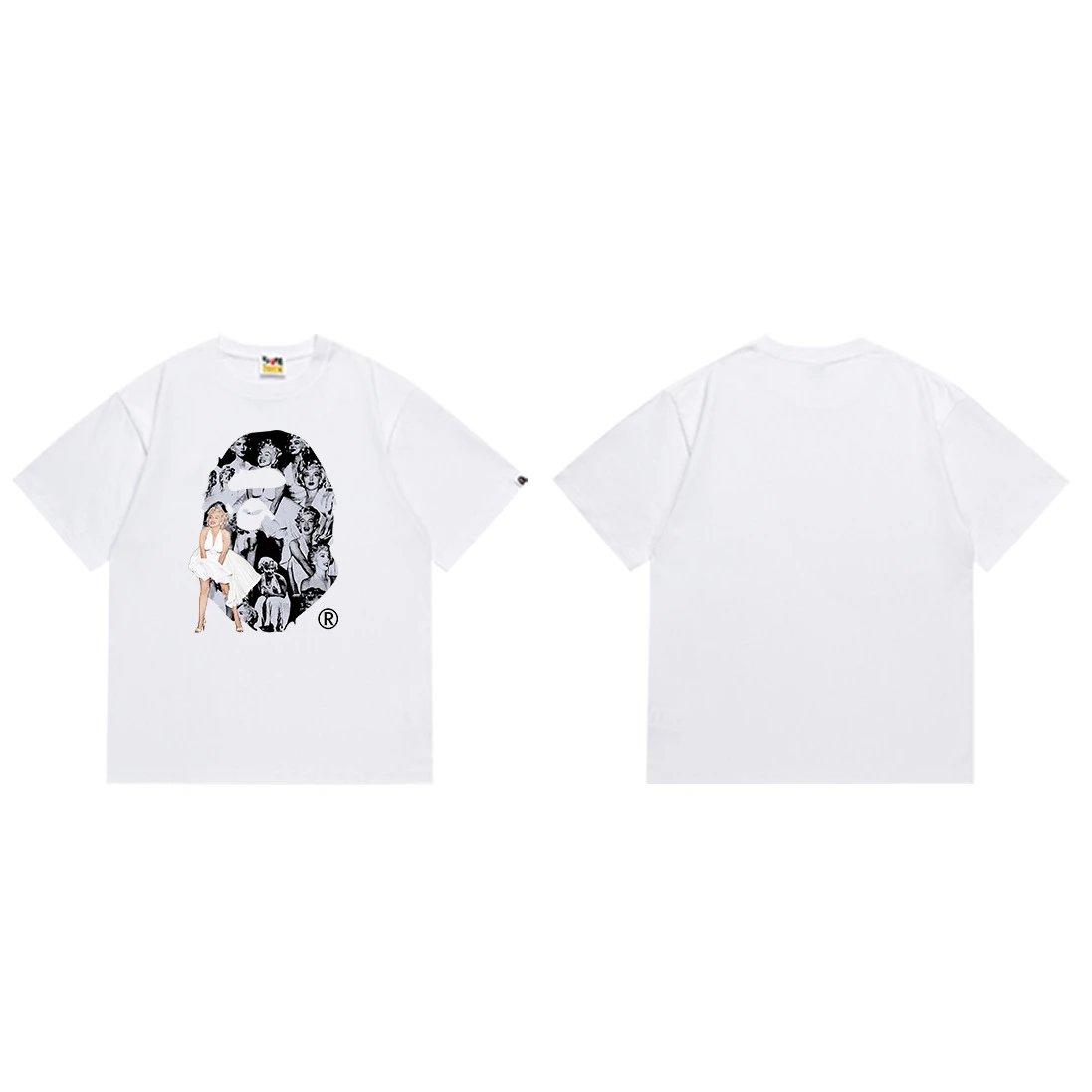 BAPE T-Shirts Short-Sleeve Graphic Print — 194 white