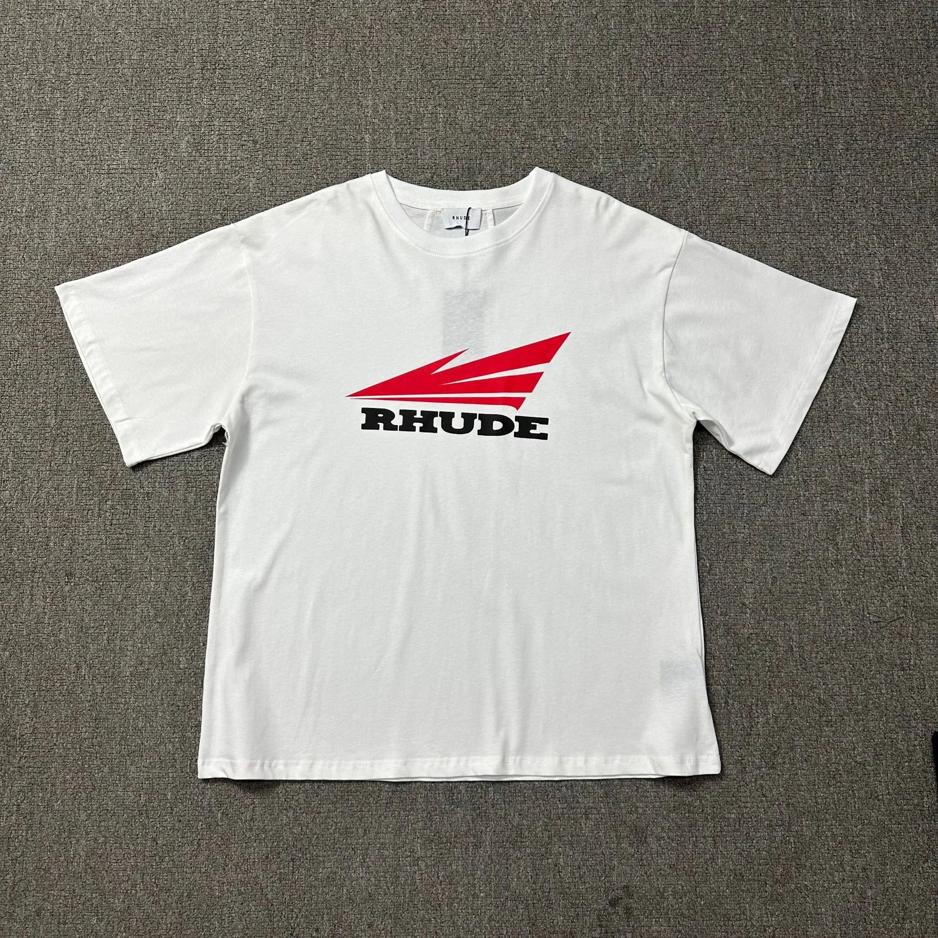 Rhude T-Shirts Graphic Print — 1236 white