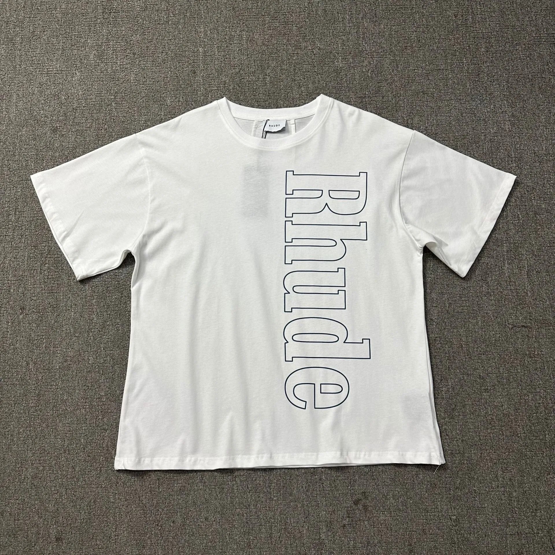 Rhude T-Shirts Graphic Print — 1238 white