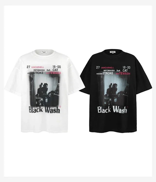VANCARHELL T-Shirts Oversized graphic-print crew-neck T-shirt product detail image 12