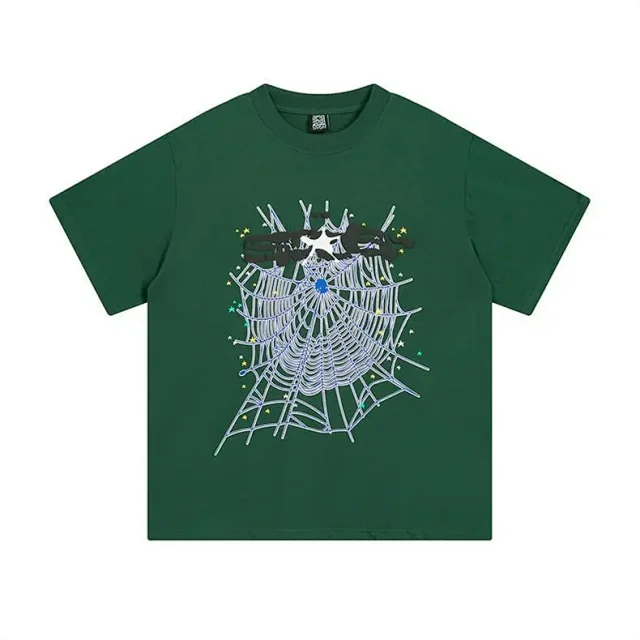 Sp5der T-Shirts Spiderweb Graphic Short-Sleeve T-Shirt product detail image 36