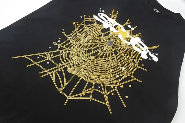 Sp5der T-Shirts Spiderweb Graphic Short-Sleeve T-Shirt product detail image 44