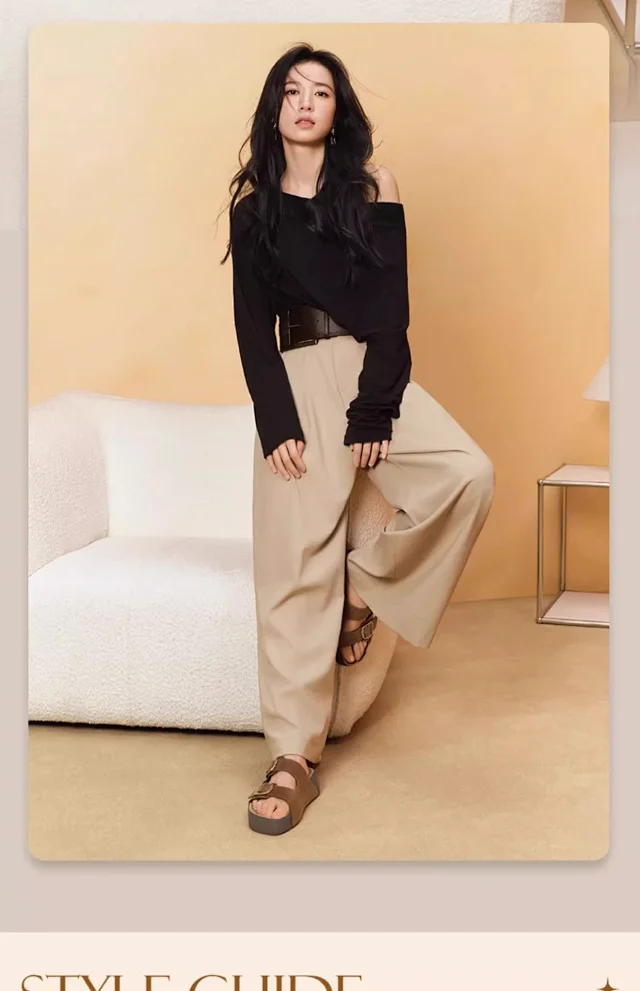 Unbranded Slippers Double-Buckle Platform Slide product detail image 1